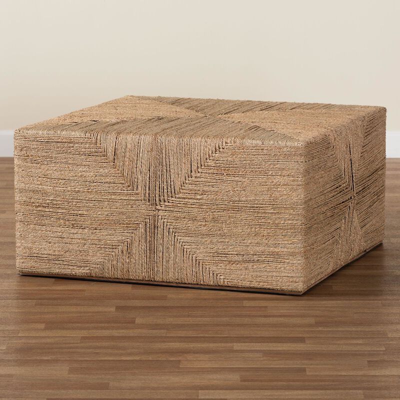 bali & pari Nakita Japandi Natural Jute Coffee Table