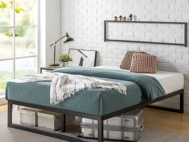 Abel Metal Platform Bed Frame, Mattress Foundation With Steel Slat Support, No Box Spring Needed, Easy Assembly, Queen