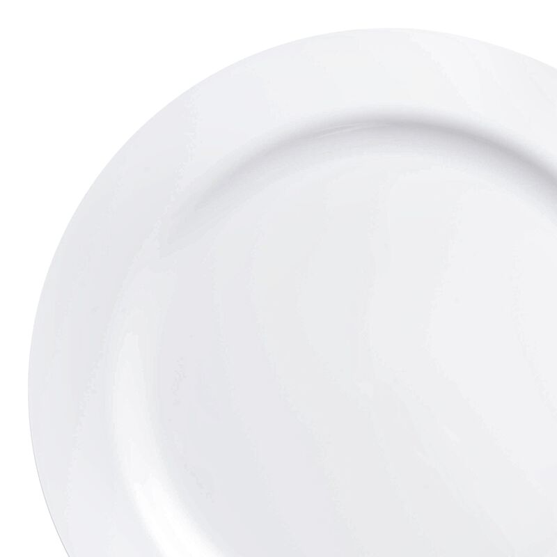9" Solid White Economy Round Plastic Buffet Plates (60 Plates) image number 8