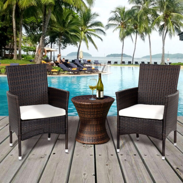 2 pcs Dining Chairs Set with 2 Cushion Covers