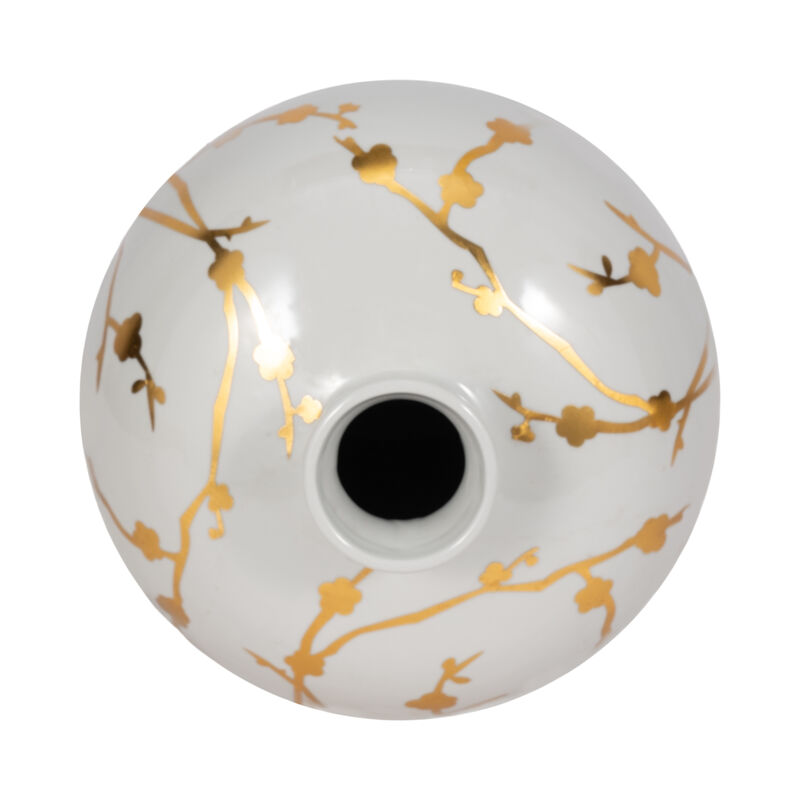 Cer 15"h, Vase W/ Gold Decal image number 4
