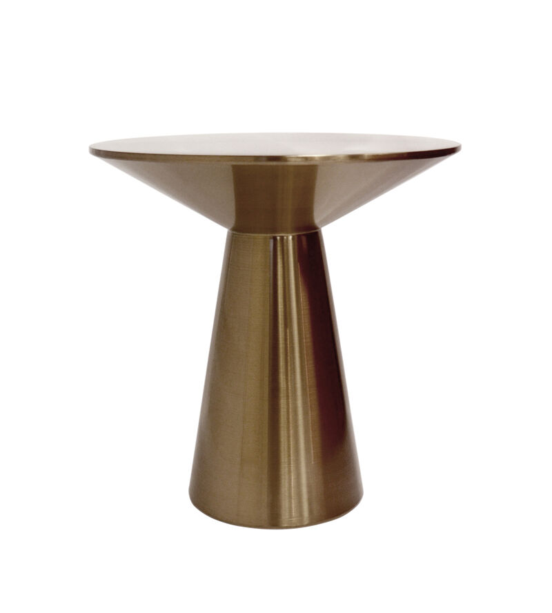 Pasargad Home Lorenzo Collection Stainless Steel Side Table