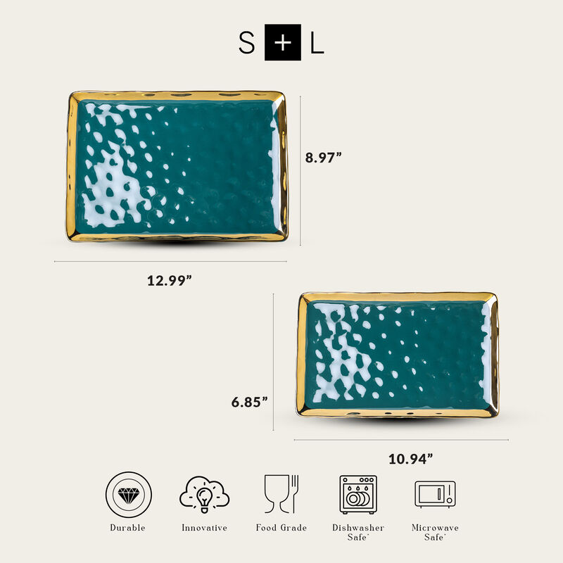 Stone Lain Florian Porcelain Service Plate Set 2 Piece