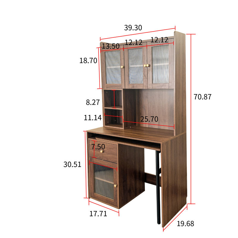 Tofrop Computer Desk with  Bookshelf image number 9