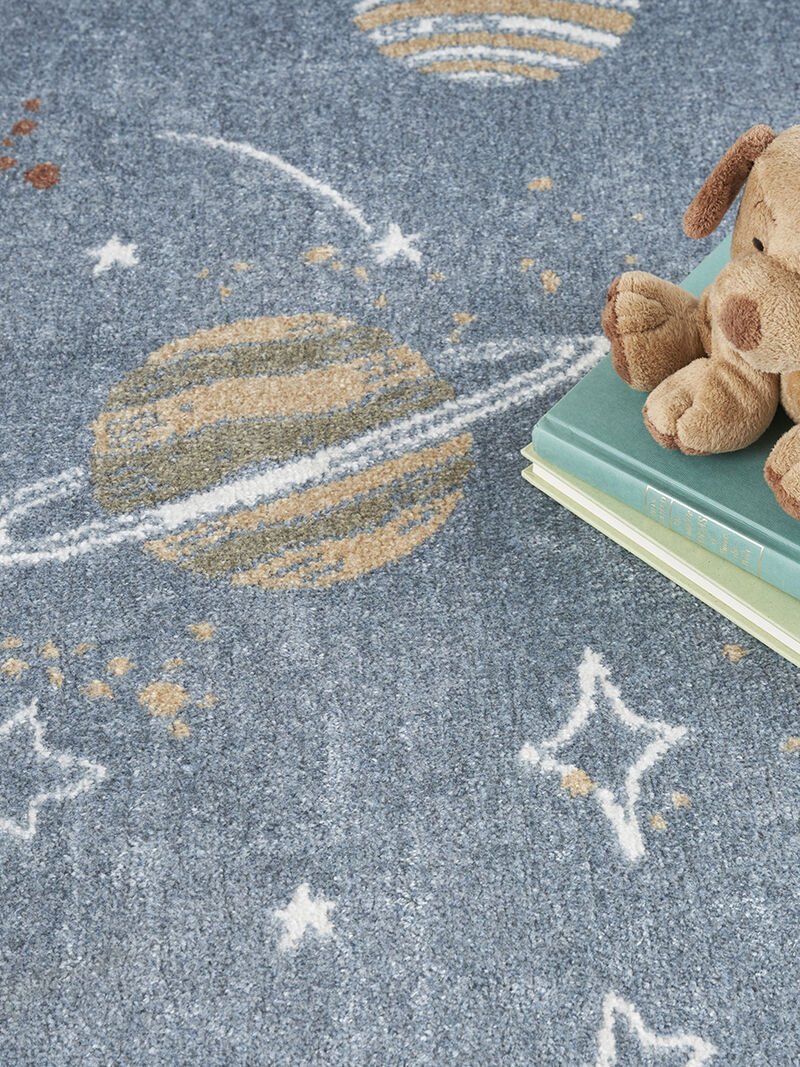 Astra Machine Washable ASW18 Turquoise/Multicolor 4' x 6' Rug