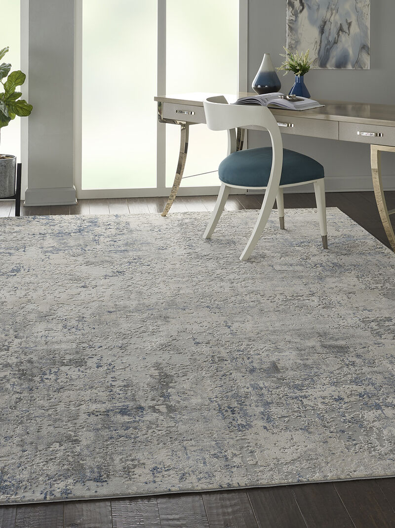 Rustic Textures RUS07 Ivory/Gray/Blue 7&rsquo;10&rdquo; x Round Rug image number 2