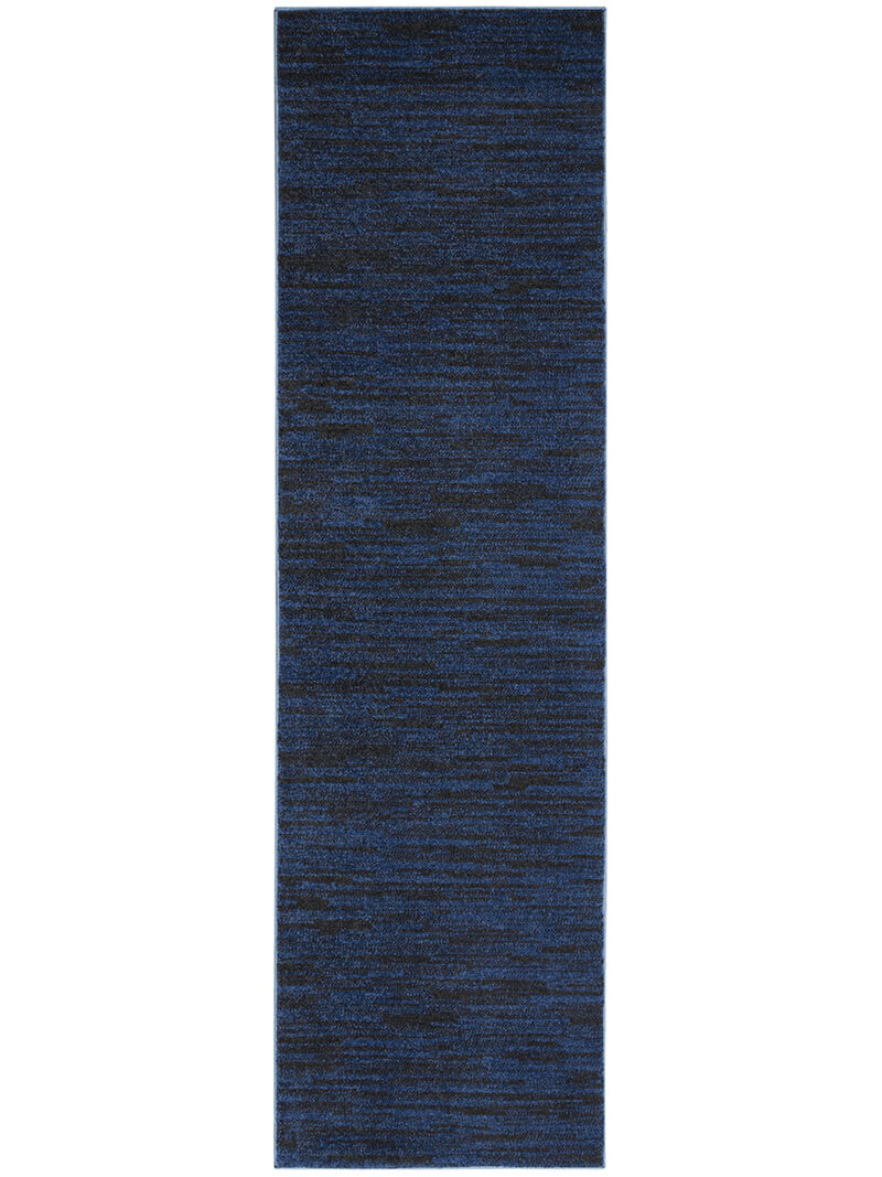 Nourison Essentials NRE01 Midnight Blue 2'2" x 14' Rug image number 0
