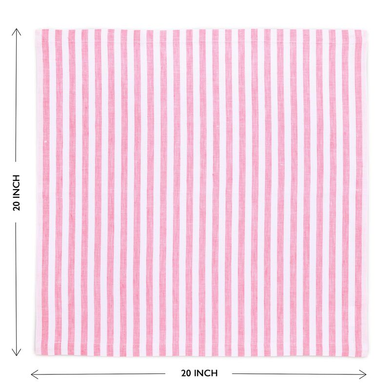 Linen Dinner Napkins - Amalfi Stripe image number 2