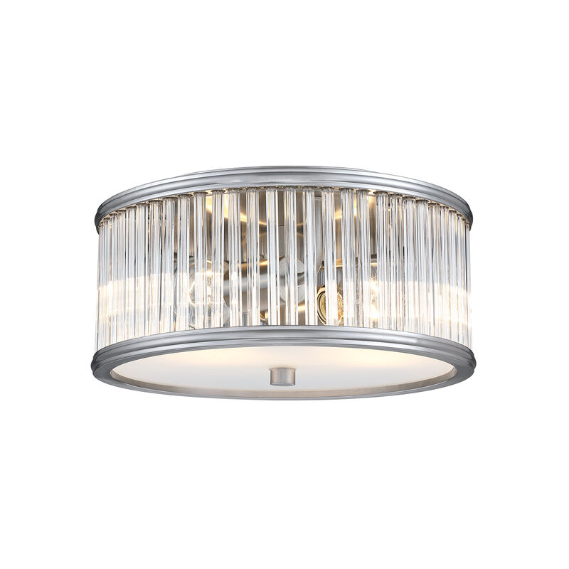 Modern 2-Light Flush Mount Ceiling Light with Clear Glass image number 0