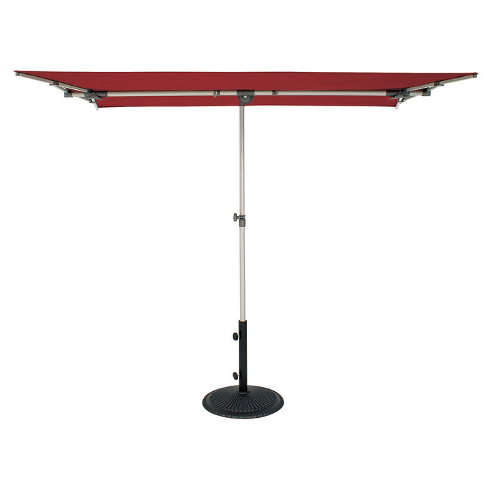 Mondawe 4.95FT x 6.93FT Rectangle Balcony Outdoor Patio Umbrella Aluminum Frame Market Umbrella