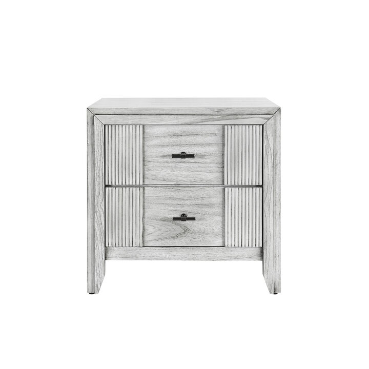 Elsie Grey Contemporary Bedroom Nightstand