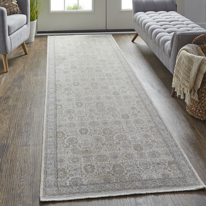 Marquette 3776F Gray/Silver/Ivory 2'8" x 10' Rug