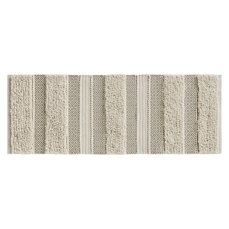 Gracie Mills Melba Stripe Handwoven Texture Bath Rug - 22x58"