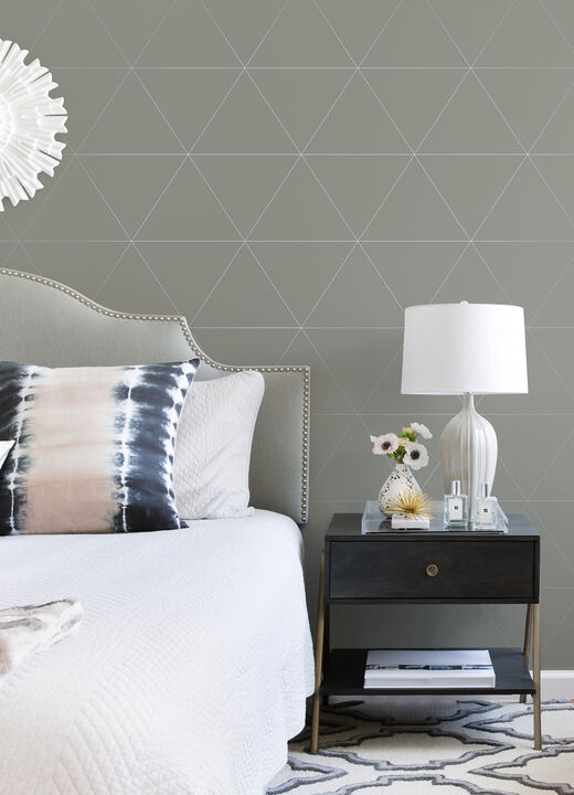 Twilight Silver Geometric Wallpaper (Set of 2)