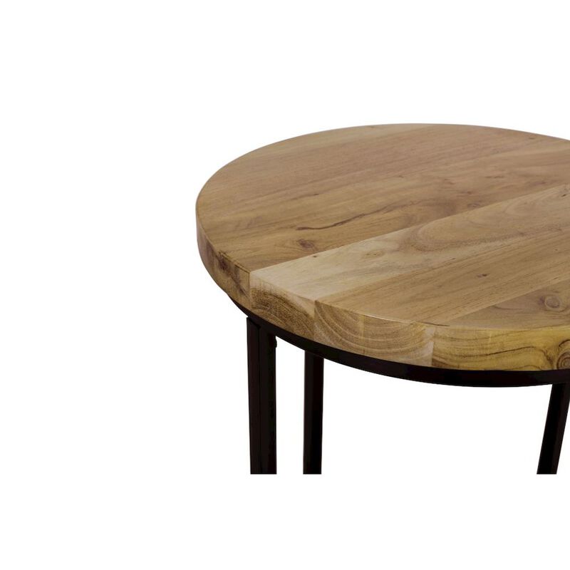 Jofran Ames Solid Wood Modern 20 Round End Table