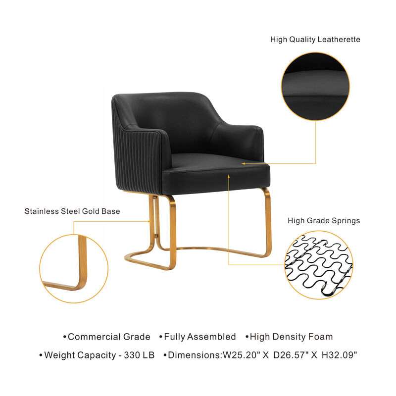 Raya Black Dining Arm Chair