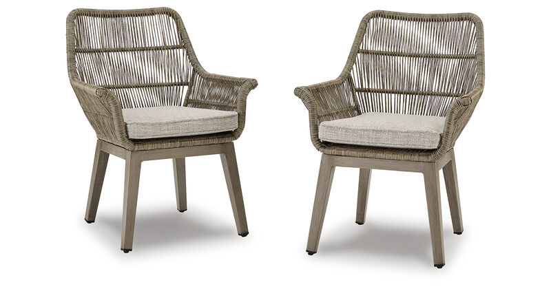 Beach Front Outdoor Arm Chair with Cushion (Set of 2) image number 0