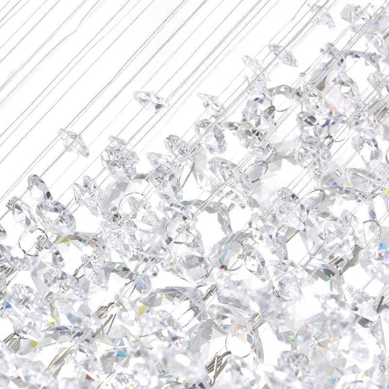 Ribbon 8 Light Flush Mount With Chrome Finish