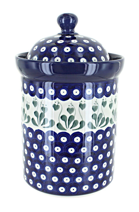 Blue Rose Polish Pottery Alyce Large Canister