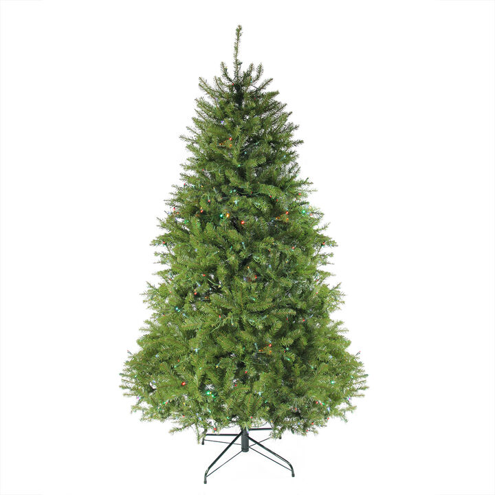 7.5 ft Pre-Lit Full Northern Pine Artificial Christmas Tree - Multicolor Lights