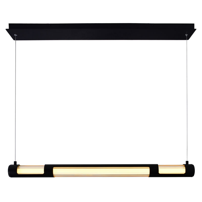 Neva 36 in LED Integrated Black Chandelier