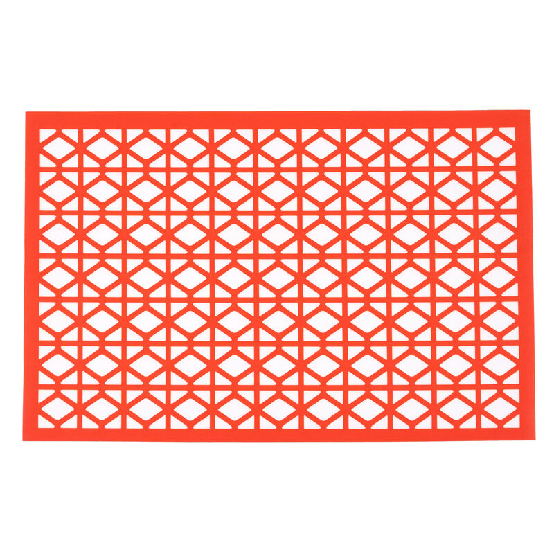 Breeze Block Placemats (set of 4)-Cordova in Orange image number 1