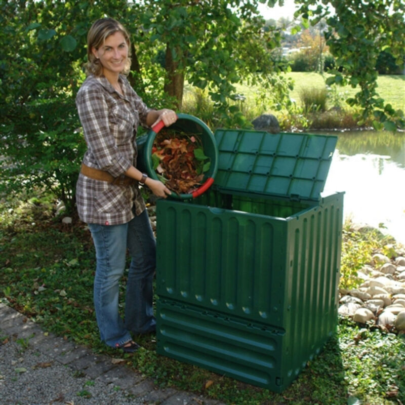 Outdoor Composting 110-Gallon Composter Recycle Plastic Compost Bin