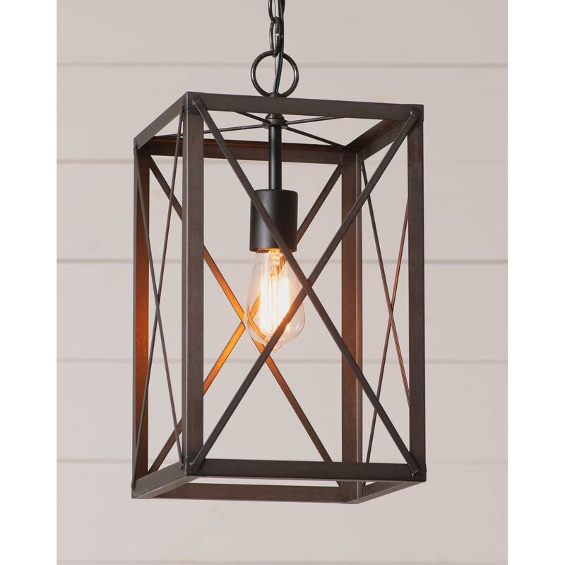 Irvins Country Tinware Metal Square Crossbar Pendant image number 1