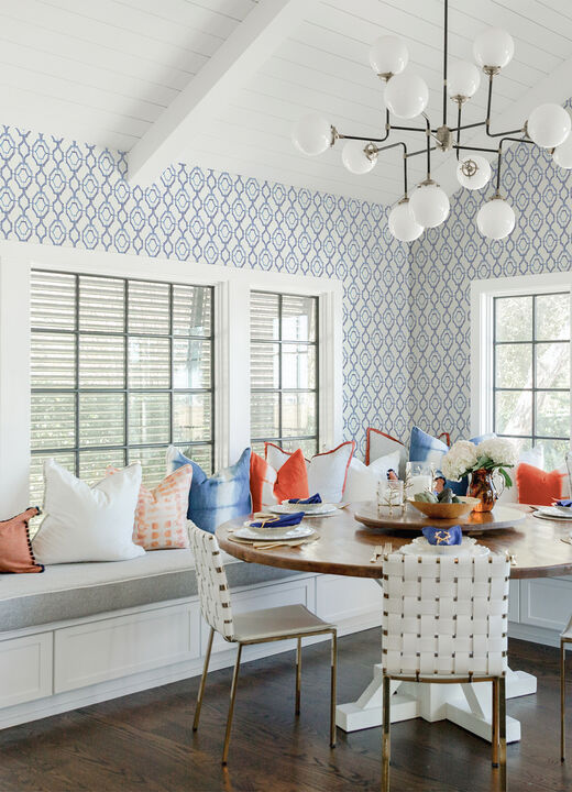 Gallina Blue Trellis Wallpaper (Set of 2)