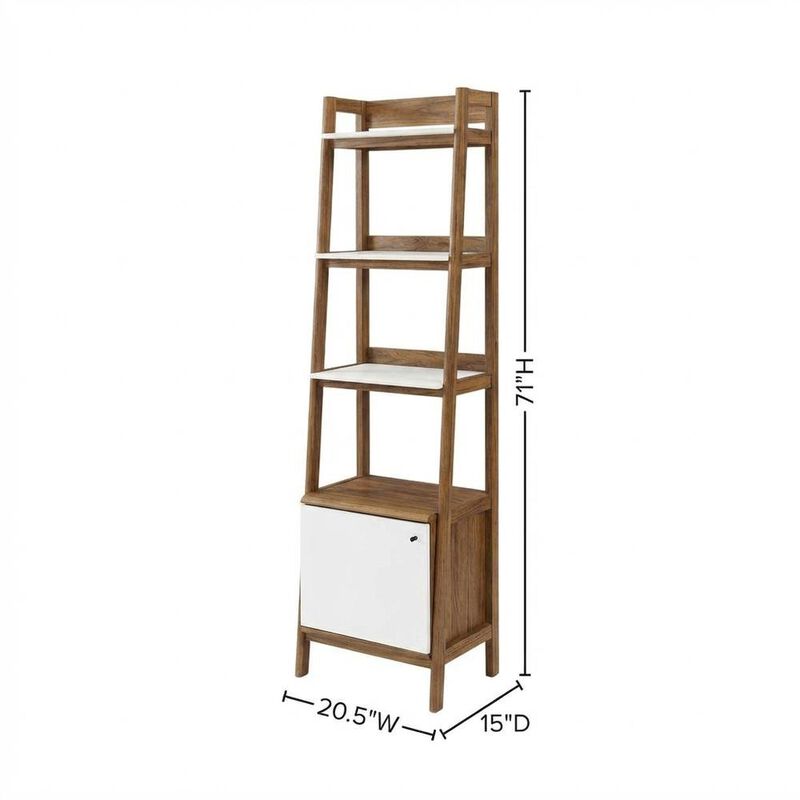 Wooden Bookshelf in finish with Open Shelving for Home Storage image number 3