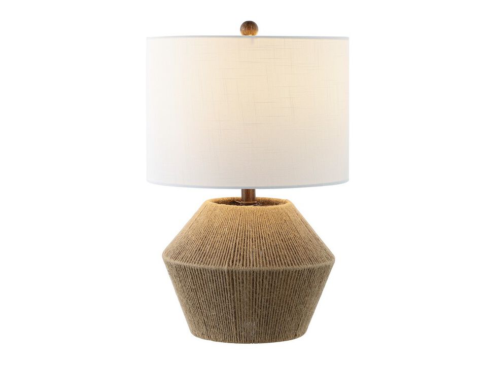 Alma Coastal Rustic Iron/Rope LED Table Lamp