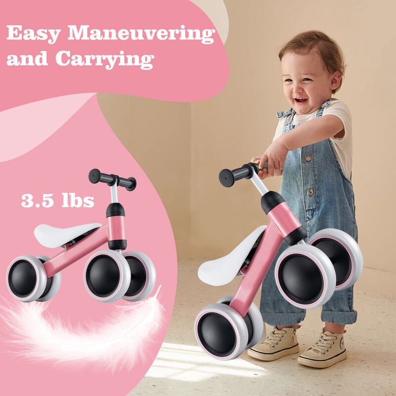 Baby Balance Bike with 4 Wheels and No Pedal Design for Toddlers image number 3