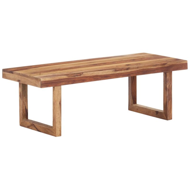vidaXL Coffee Table 39.4"x19.7"x13.8" Solid Sheesham Wood image number 1