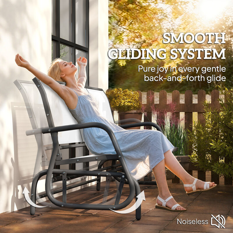Hivvago 3-Seat Patio Swing Bench with Breathable Mesh image number 3
