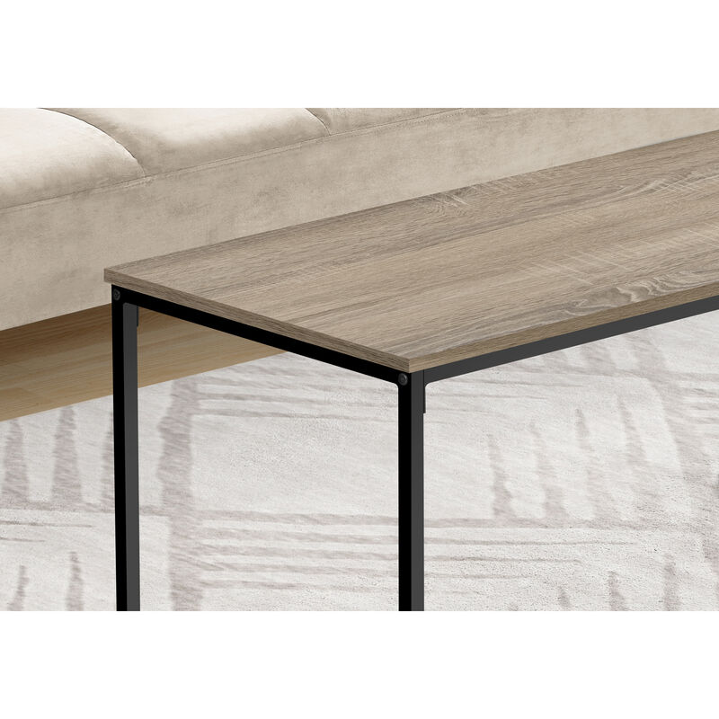 Monarch Specialties I 3797 Coffee Table, Accent, Cocktail, Rectangular, Living Room, 40"L, Metal, Laminate, Brown, Black, Contemporary, Modern