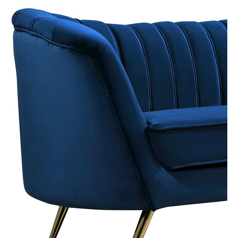 Meridian Furniture Margo Navy Velvet Sofa