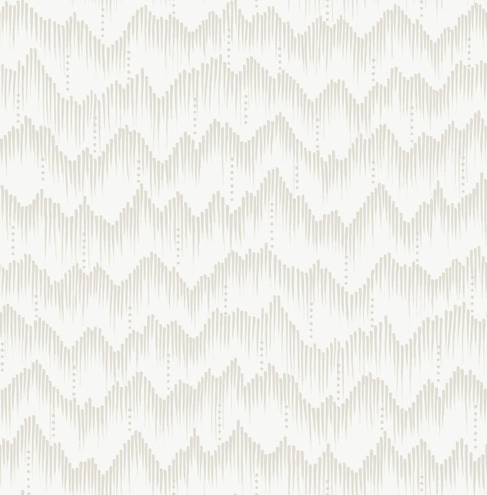 Holmby Bone Brushstroke Zigzag Wallpaper