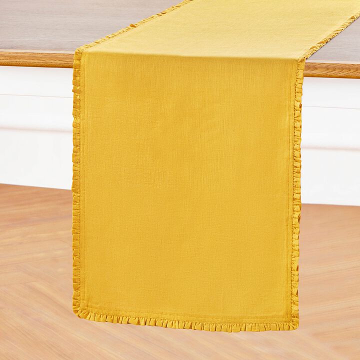 Linen Table Runner - Juliette Ruffle