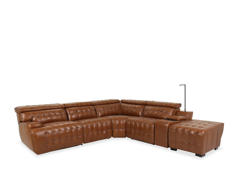 Softee Brown Zero Gravity 6-Piece Sectional image number 1