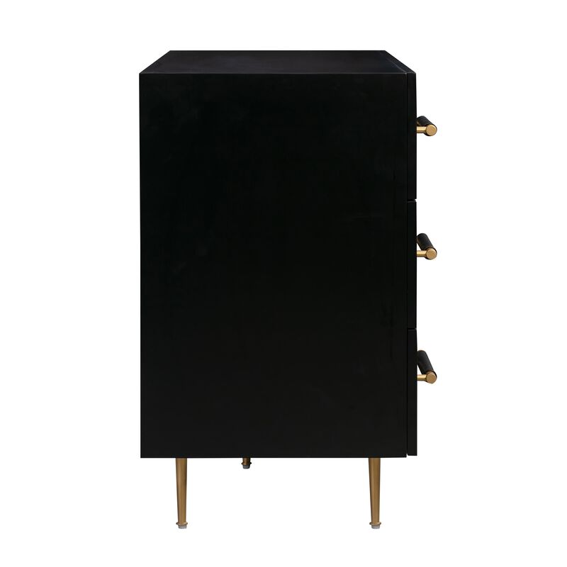 Trident Black 6 Drawer Dresser.