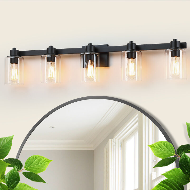 40.6" Modern 5-Light Dimmable Indoor Wall Sconce image number 1