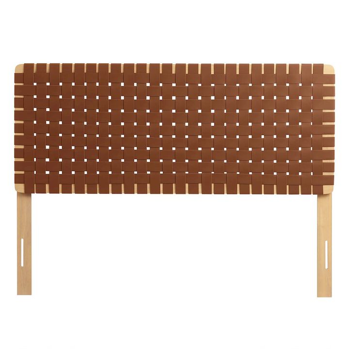 Sparta Weave Vegan Leather Full Headboard