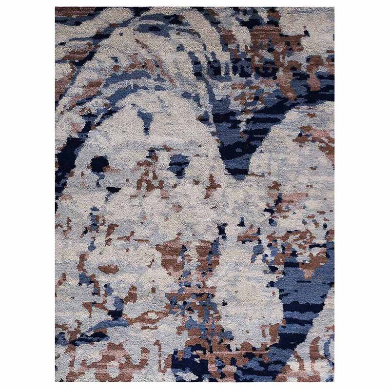 Rugsotic Carpets Hand Knotted Silk Size Area Rug Abstract Size NS1239 image number 0