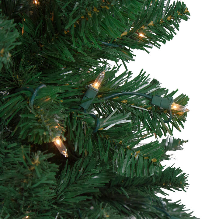 7.5ft Pre-Lit Ravenna Pine Artificial Christmas Tree - Warm White LED Lights