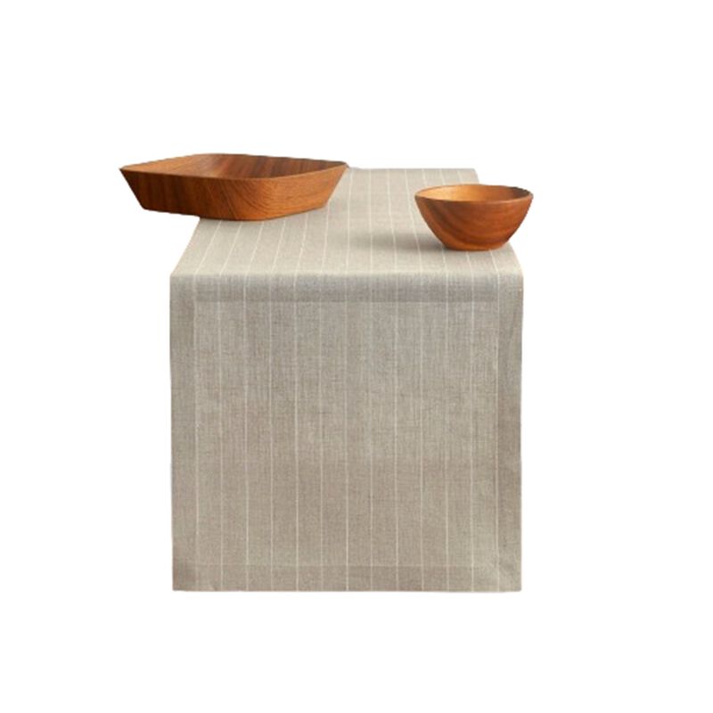 Christmas Linen Table Runner - Pinstripe, Solino Home