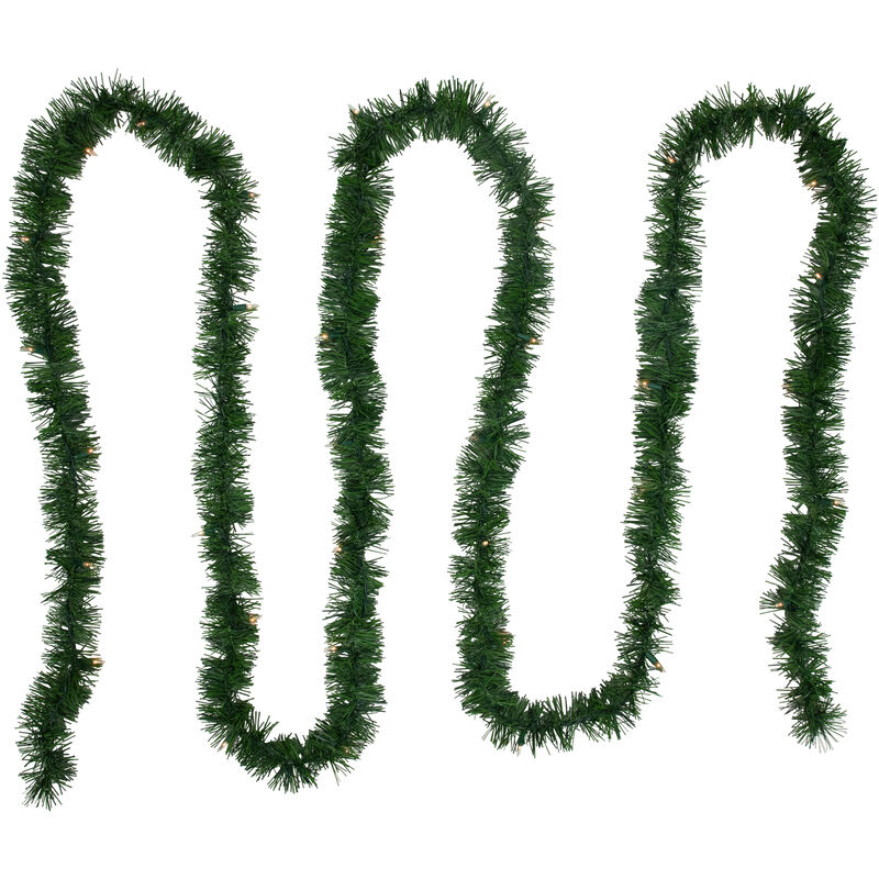 18' x 3" Pre-Lit Pine Two-tone Artificial Christmas Garland  Clear Lights image number 0