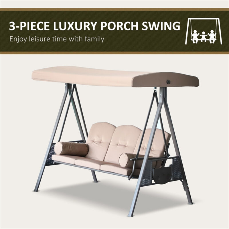 Comfortable Outdoor Swing Chair for Two with Sturdy Frame
