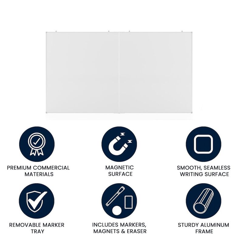 Flash Furniture Commercial Grade Dry Erase Board, White image number 4