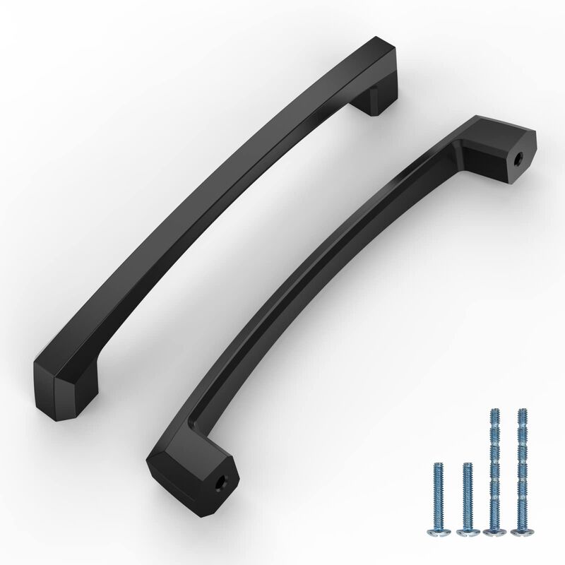 KNOKLOCK 10 Pack 5 Inch(128mm) Kitchen Cabinet Handles Matte Black Cabinet Pulls Kitchen Cabinet Hardware Drawer Pulls for Dress