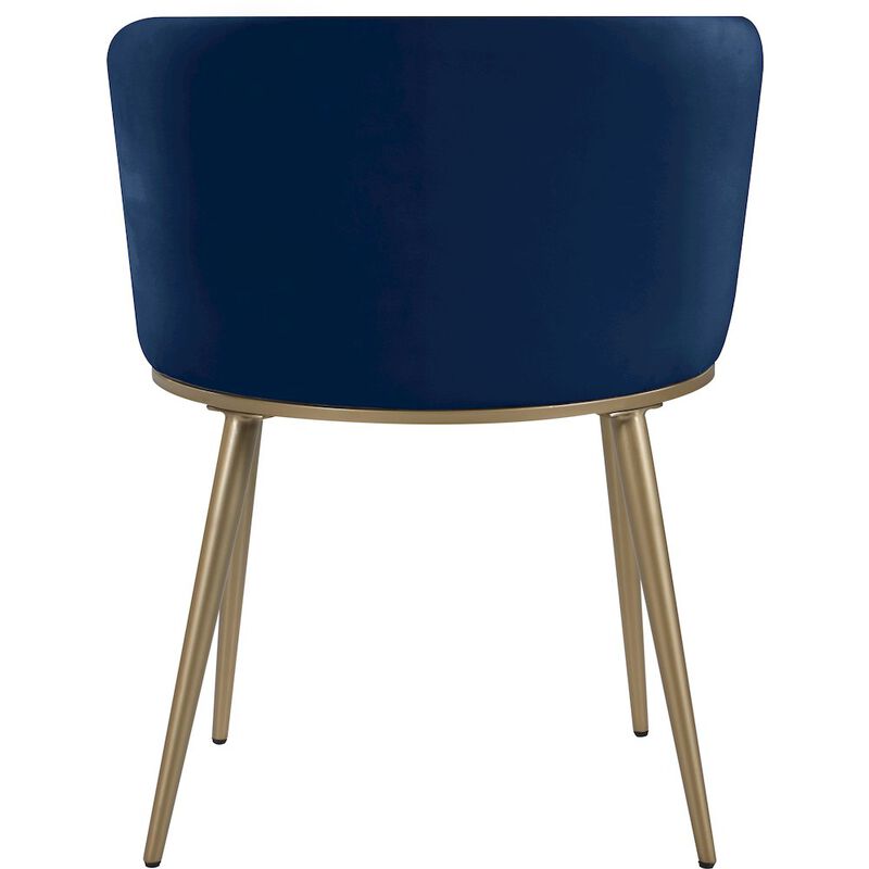 Meridian Furniture Skylar Navy Velvet Dining Chair, Set of 2